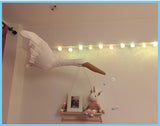 Linen Flying Swan Hanging Stuffed Toy