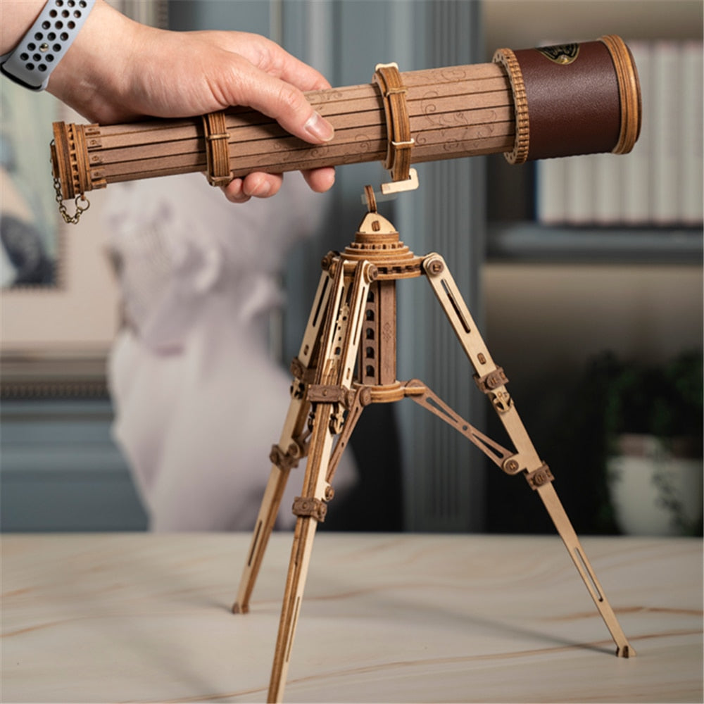 DIY 314pcs Telescopic Monocular Telescope Wooden Model Building Kits
