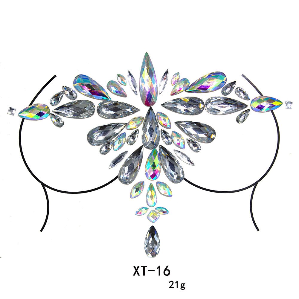 Party Ta-Tahs Chest Crystal Resin Stickers
