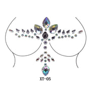 Party Ta-Tahs Chest Crystal Resin Stickers