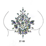 Party Ta-Tahs Chest Crystal Resin Stickers