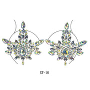Party Ta-Tahs Chest Crystal Resin Stickers