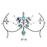 Party Ta-Tahs Chest Crystal Resin Stickers