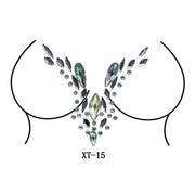 Party Ta-Tahs Chest Crystal Resin Stickers