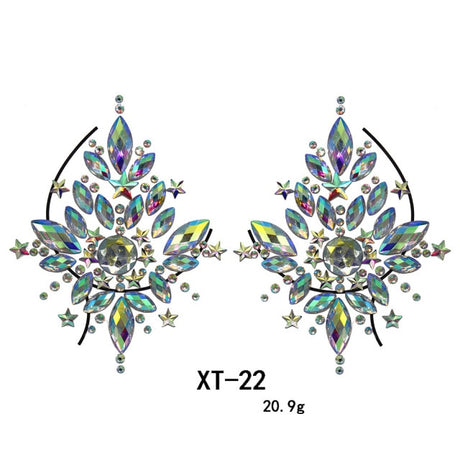 Party Ta-Tahs Chest Crystal Resin Stickers
