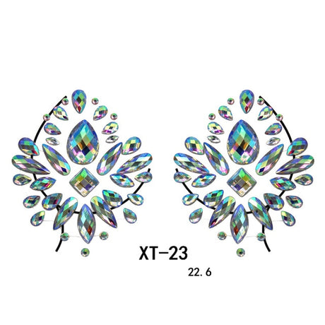 Party Ta-Tahs Chest Crystal Resin Stickers
