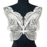 Butterfly Appliqués Mesh Lace Embroidered Trims DIY Decoration