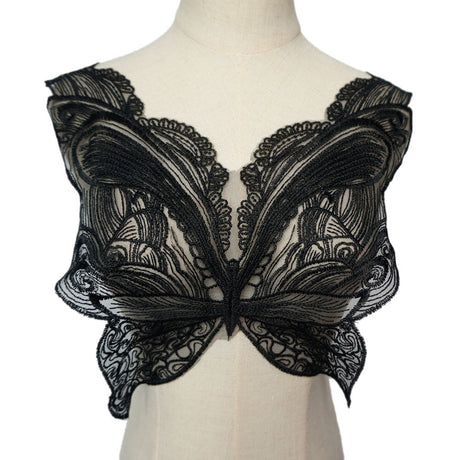 Butterfly Appliqués Mesh Lace Embroidered Trims DIY Decoration