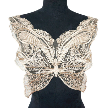 Butterfly Appliqués Mesh Lace Embroidered Trims DIY Decoration