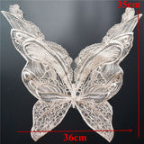 Butterfly Appliqués Mesh Lace Embroidered Trims DIY Decoration