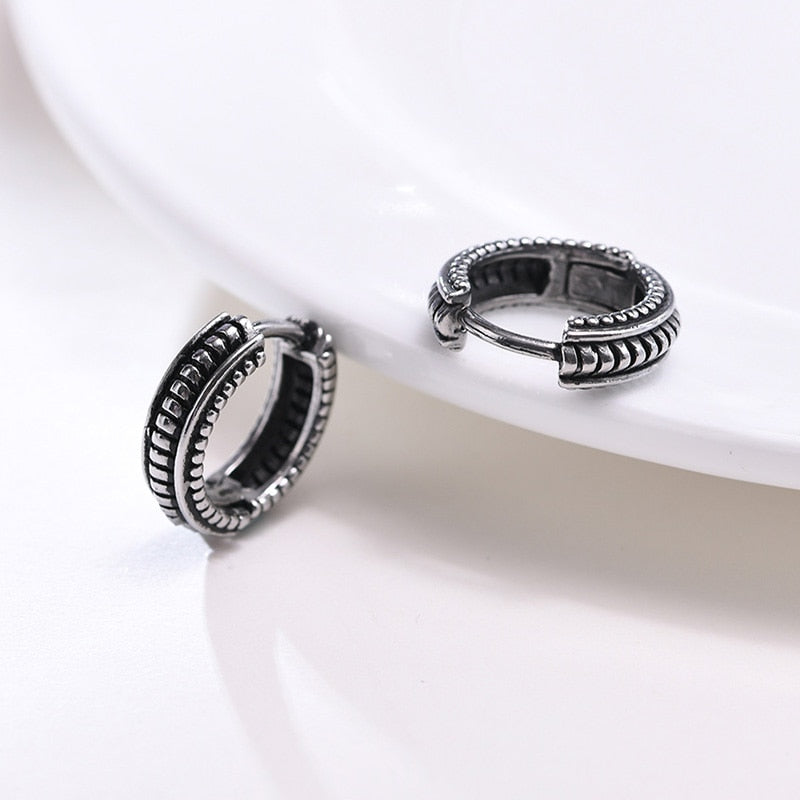 Small Huggie Hoop Earrings Mens Stainless Steel Earrings