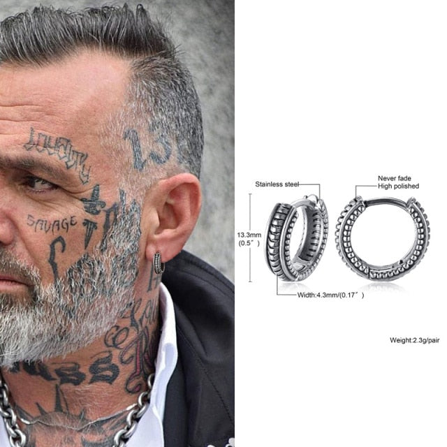 Small Huggie Hoop Earrings Mens Stainless Steel Earrings