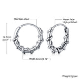 Small Huggie Hoop Earrings Mens Stainless Steel Earrings