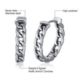 Small Huggie Hoop Earrings Mens Stainless Steel Earrings