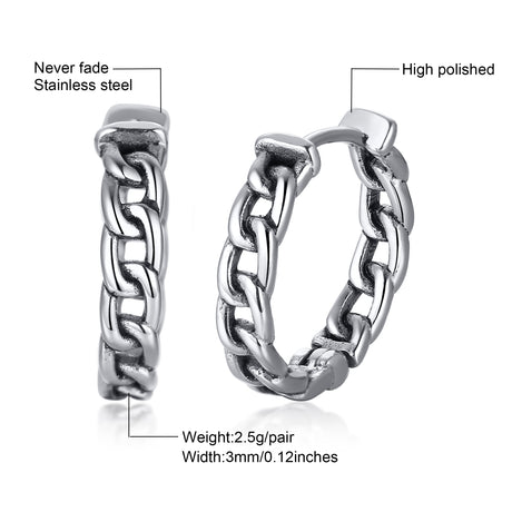 Small Huggie Hoop Earrings Mens Stainless Steel Earrings