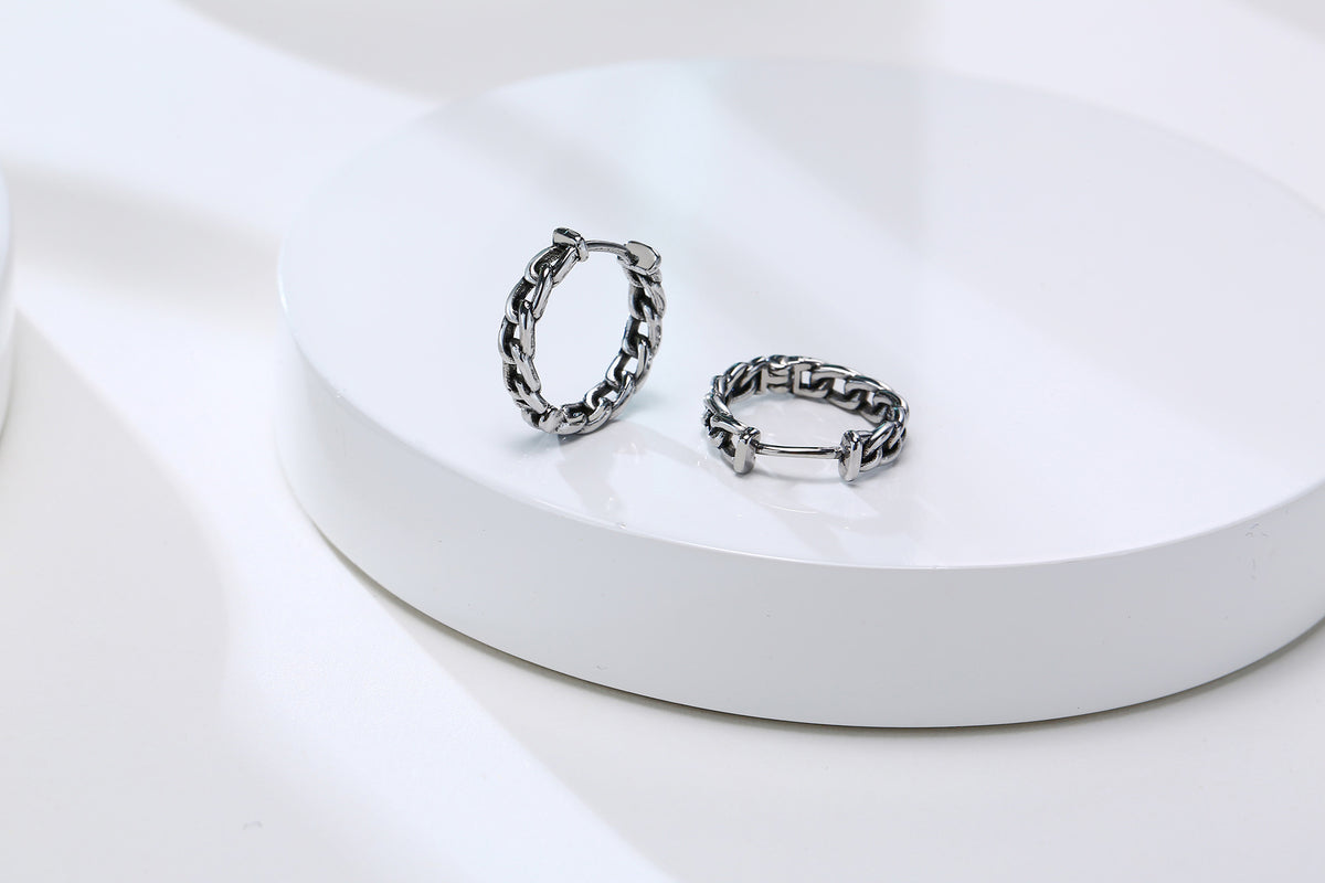 Small Huggie Hoop Earrings Mens Stainless Steel Earrings