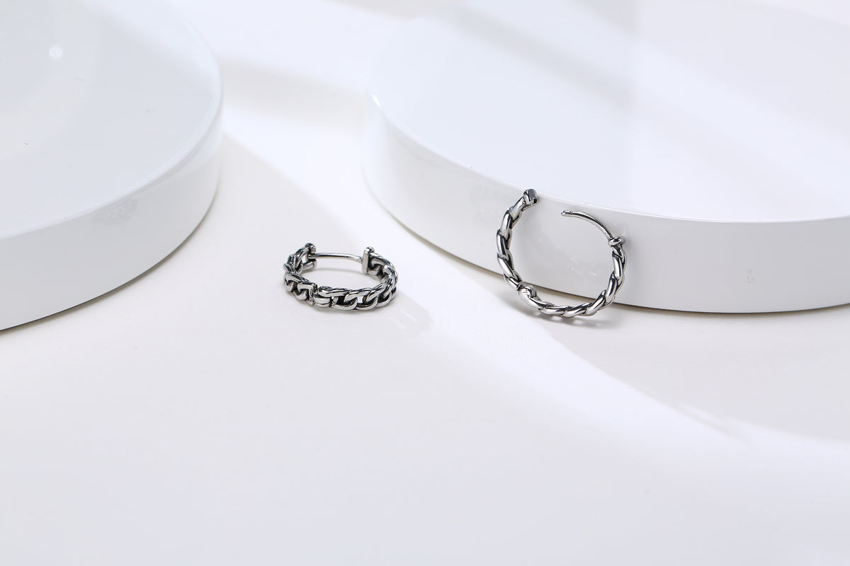 Small Huggie Hoop Earrings Mens Stainless Steel Earrings