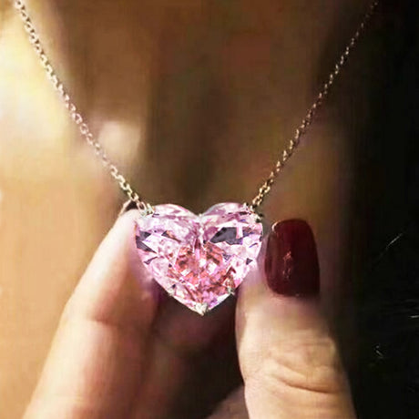 Big Heart Pendant Necklaces Six Colours