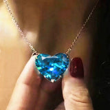 Big Heart Pendant Necklaces Six Colours