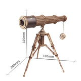 DIY 314pcs Telescopic Monocular Telescope Wooden Model Building Kits