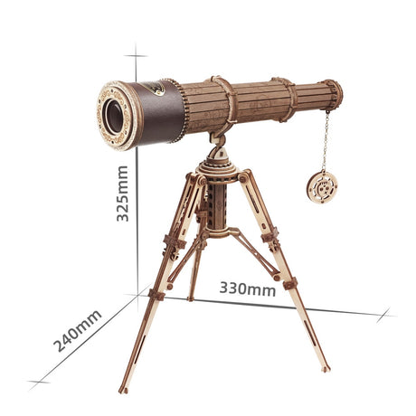 DIY 314pcs Telescopic Monocular Telescope Wooden Model Building Kits