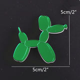 Balloon Animals Poodle Acrylic Brooch - 8 Colours