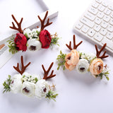 Christmas Reindeer Antler Baby Headbands Newborn Photography Props
