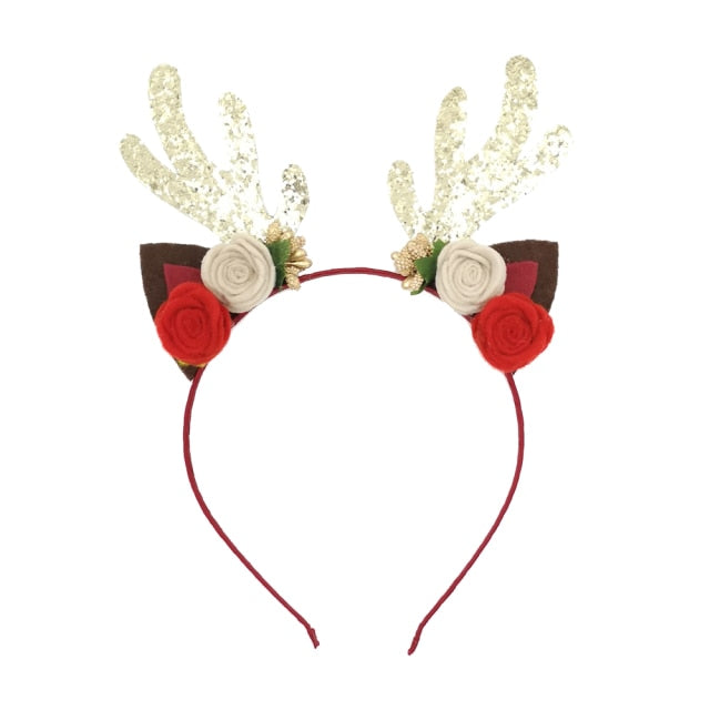 Christmas Reindeer Antler Baby Headbands Newborn Photography Props