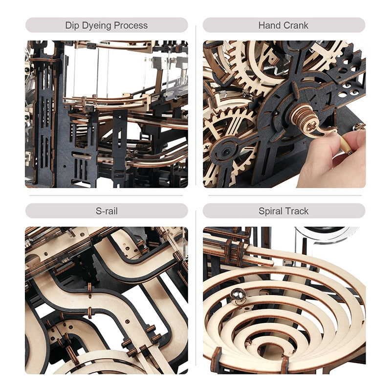 Marble Night City DIY Wooden Model Kits Assembly Toy