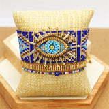 Evil Eye Handmade Glass Seed Bracelets