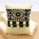 Evil Eye Handmade Glass Seed Bracelets