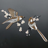 Pair Birds Embroidered Appliqués Iron-On Patches Phoenix/Flamingo/Swallows/etc