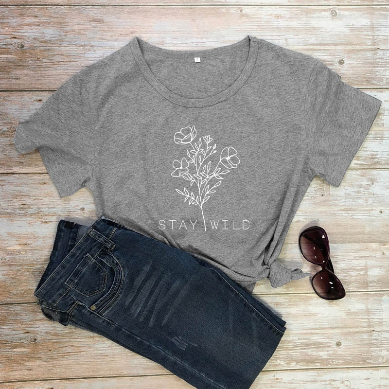 Stay Wild Flower T-shirt