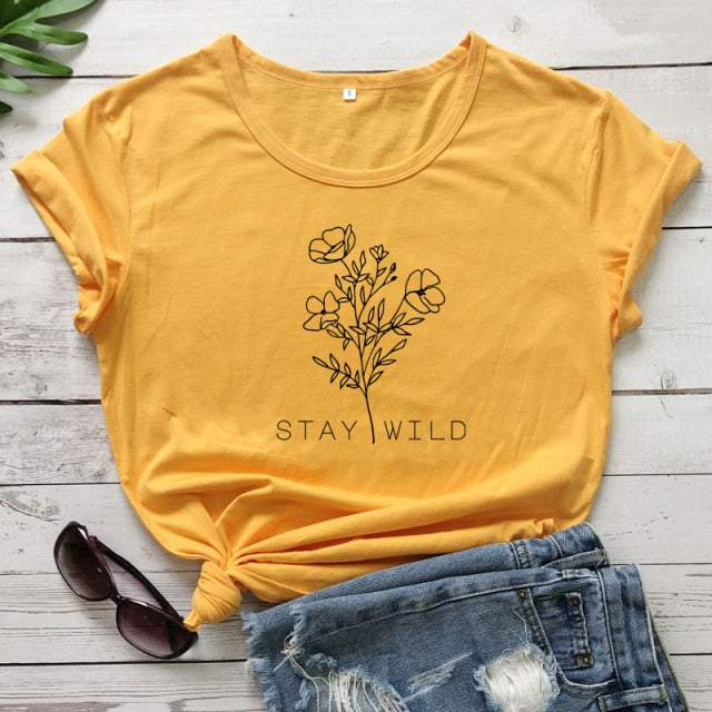 Stay Wild Flower T-shirt