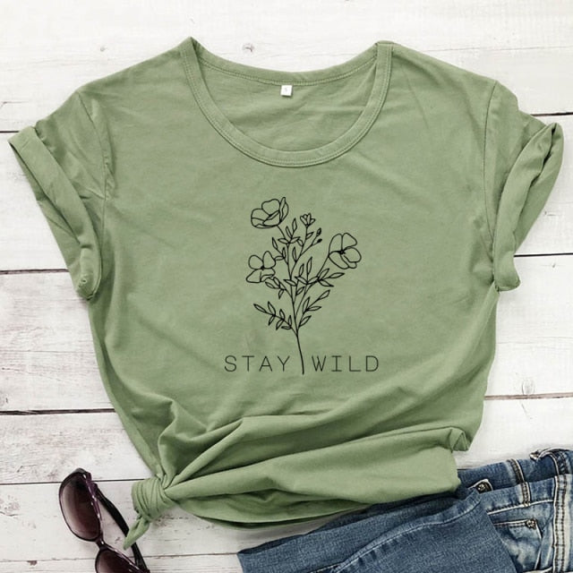 Stay Wild Flower T-shirt