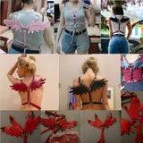 Angel Wing Leather Harness Cage Belts