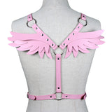 Angel Wing Leather Harness Cage Belts