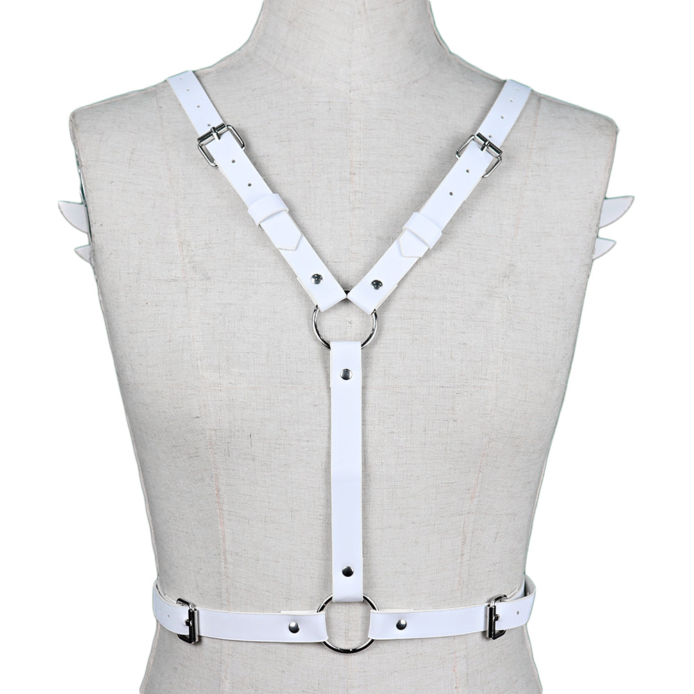 Angel Wing Leather Harness Cage Belts