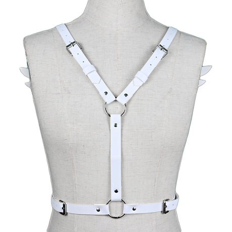 Angel Wing Leather Harness Cage Belts