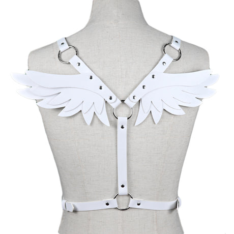 Angel Wing Leather Harness Cage Belts