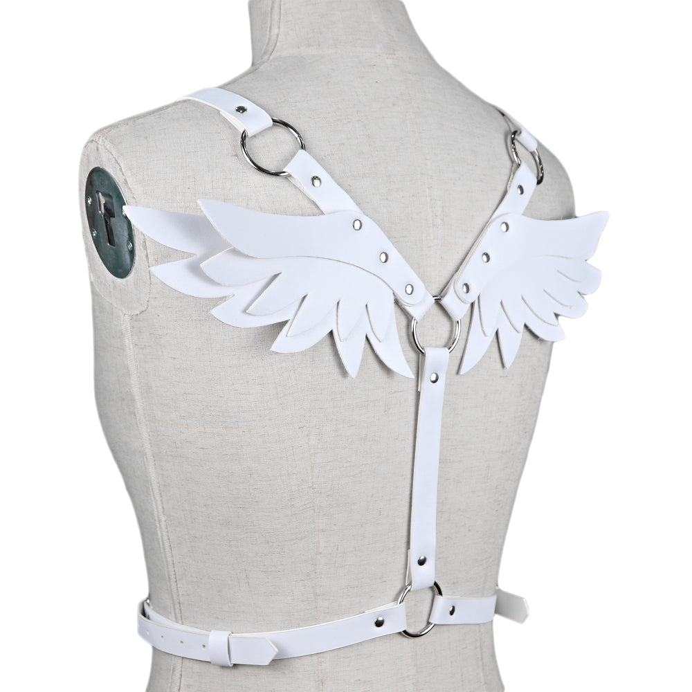 Angel Wing Leather Harness Cage Belts