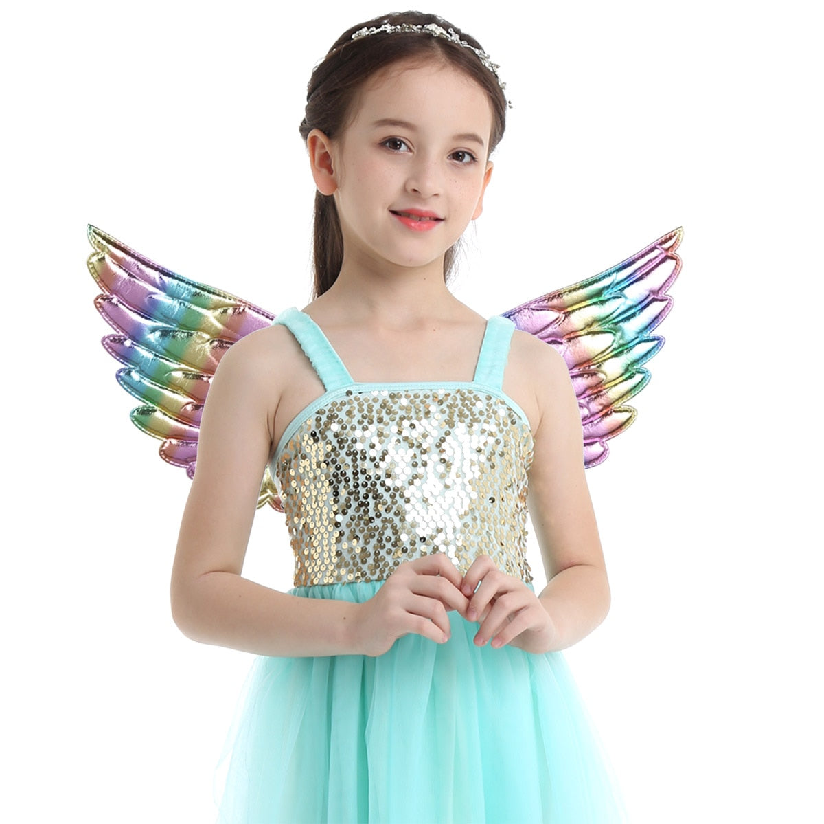 Shiny Metallic Angel Wings