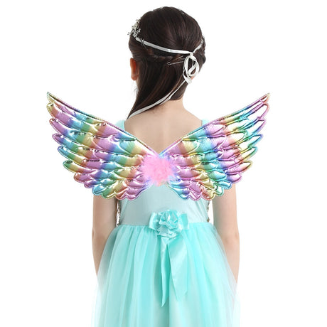 Shiny Metallic Angel Wings