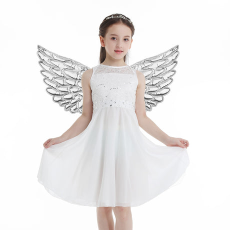 Shiny Metallic Angel Wings