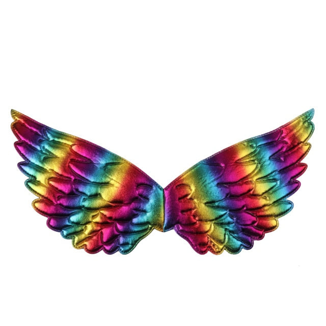 Shiny Metallic Angel Wings