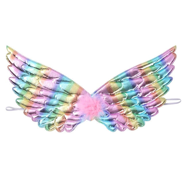 Shiny Metallic Angel Wings