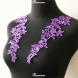 5Pairs/10pcs Lace Flower Appliqué Trims