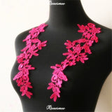 5Pairs/10pcs Lace Flower Appliqué Trims