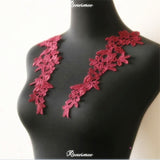 5Pairs/10pcs Lace Flower Appliqué Trims