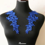 5Pairs/10pcs Lace Flower Appliqué Trims